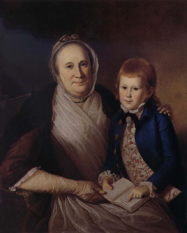 Charles Willson Peale Mrs.Fames Smith and Grandson oil painting image